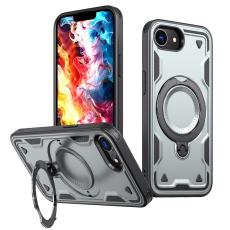 N/A - Mobilskal till iPhone 16e Milit&auml;rskydd Plast Kickstand - Gr&aring;