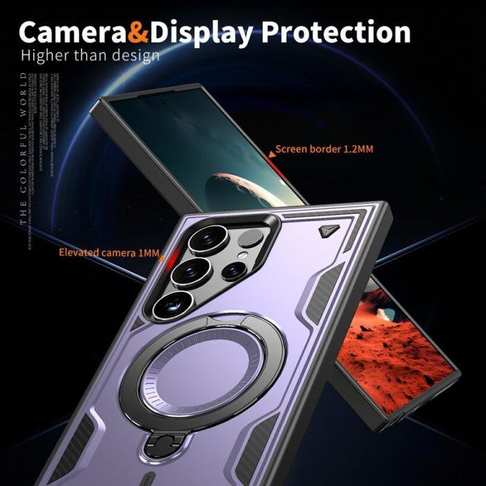 N/A - Mobilskal till Samsung Galaxy S25 Ultra Plast Militärskydd - Lila