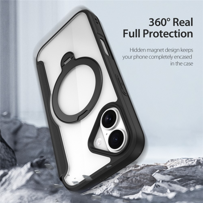 Dux Ducis - Dux Ducis iPhone 17 Plånboksfodral MagSafe Skin X Pro Kickstand - Svart