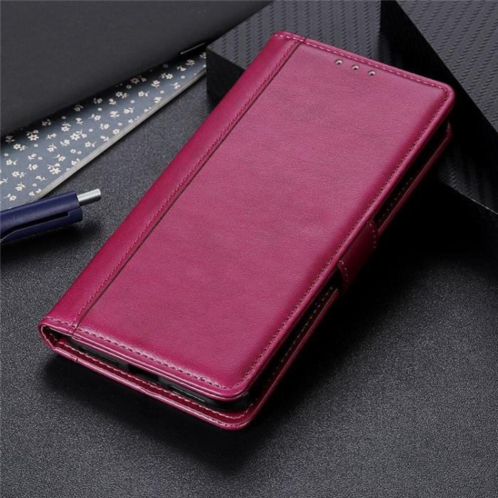 KHAZNEH - KHAZNEH Galaxy S23 Plus Plånboksfodral Stand Flip PU Läder - Röd