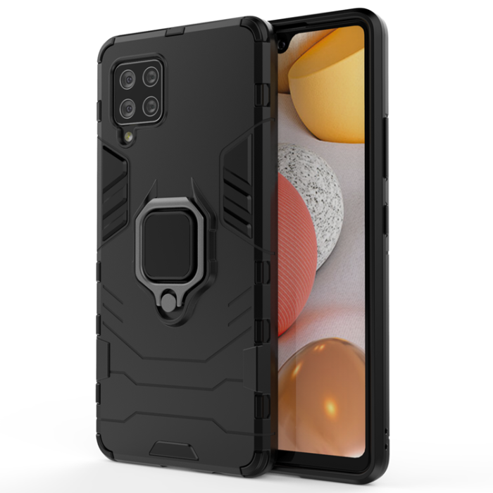 OEM - Ring Armor Skal Galaxy A42 - Svart