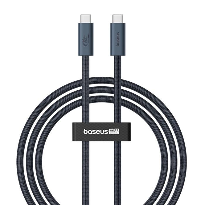 BASEUS - Baseus USB-C till USB-C kabel Snabb 240W 1m - Svart