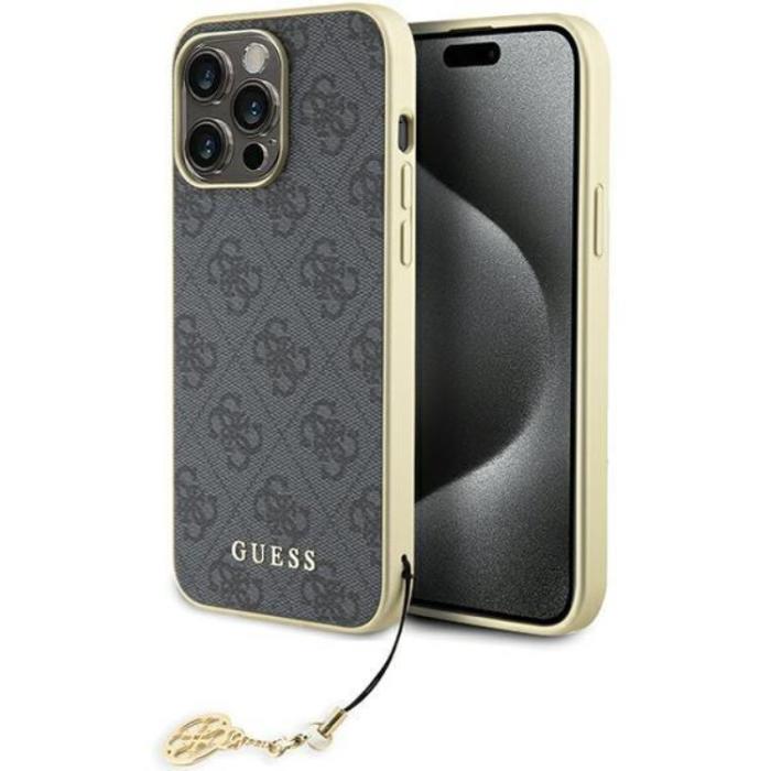 Guess - Guess iPhone 15 Pro Max Mobilskal Charms Collection - Grå