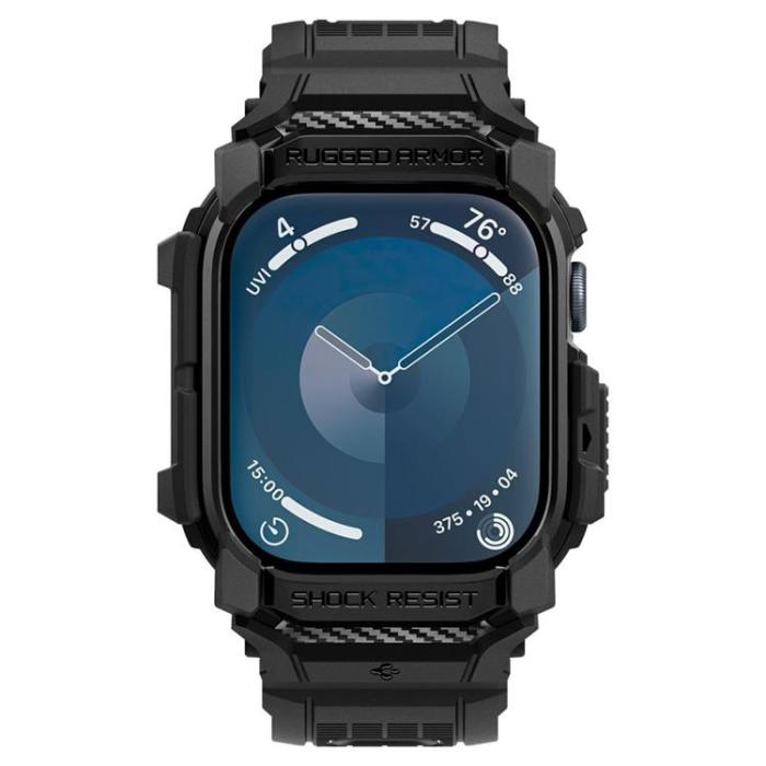 Spigen - Spigen Apple Watch 42mm Series 10 Skal Rugged Armor Pro - Svart