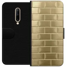 Gustaf - Pl&aring;nboksfodral till OnePlus 7 Pro med Gyllene Murstenar