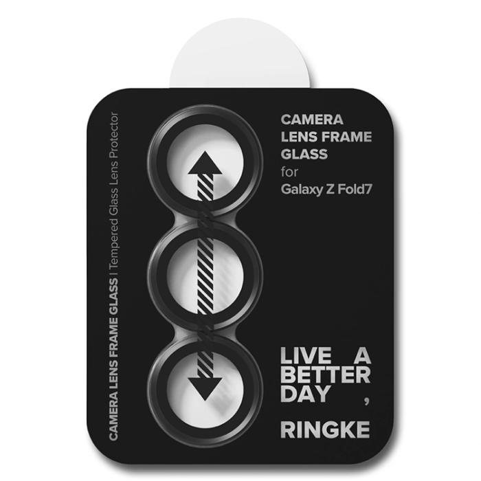Ringke - [2-Pack] Ringke Galaxy Z Fold 7 Härdat Glas Kameraskydd - Svart