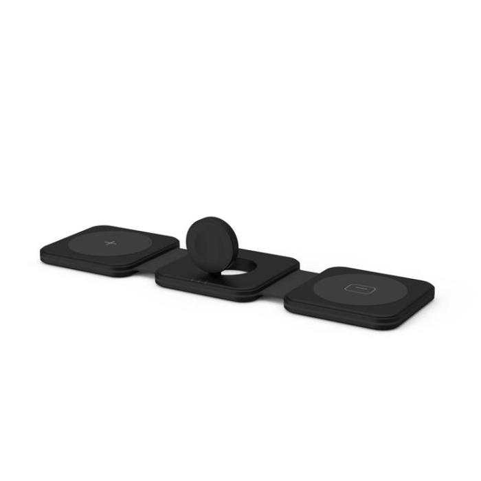 UTGATT - Tech-Protect 3-in-1 Trådlös Laddare Magsafe iPhone, Apple Watch, AirPods - Svart