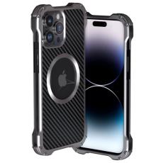 R-JUST - R-JUST RJ-51 Mobilskal till iPhone 14 Pro Svart PC + Aluminium Svart