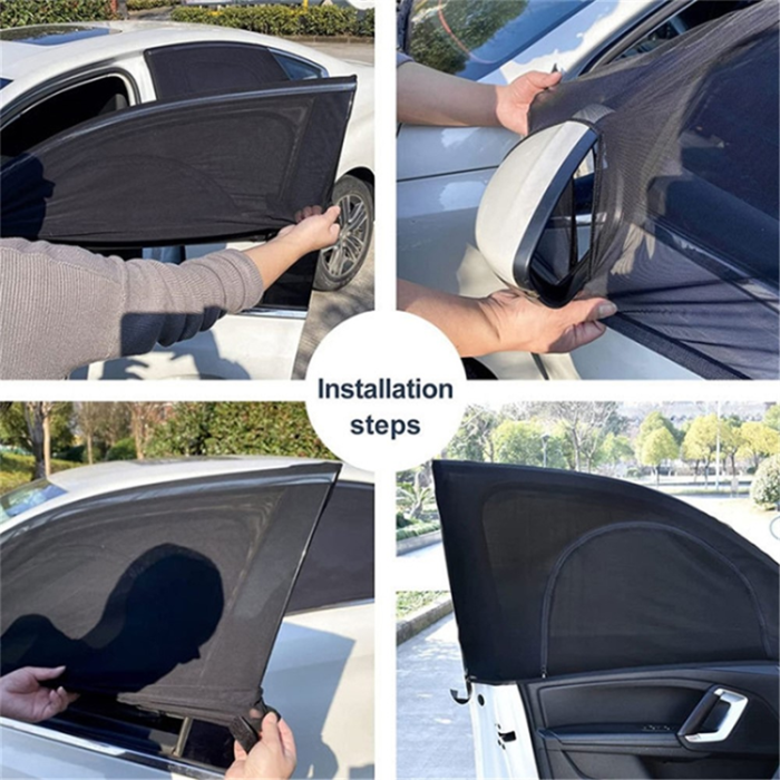 OEM - [2-Pack] Töjbara Solskydd för Sidorutor (förarsida + passagerarsida)