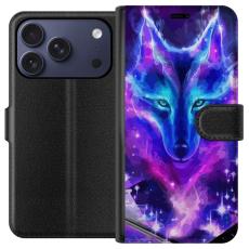 Gustaf - Pl&aring;nboksfodral till Apple iPhone 17 Pro med Neon Varg