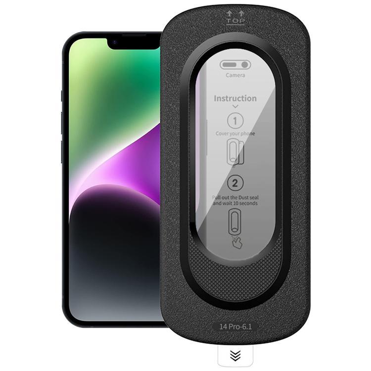 Härdat glas Skärmskydd För Apple iPhone 14 Pro Anti-Spy med Installationsverktyg | 5468 | AlltMobil
