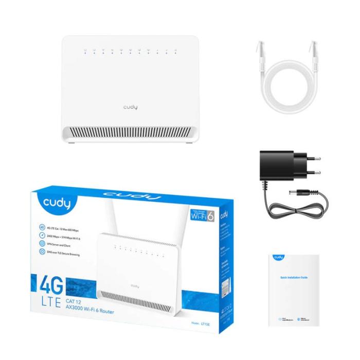 CUDY - CUDY 4G Router LT15E Cat 12 AX3000 Gigabit