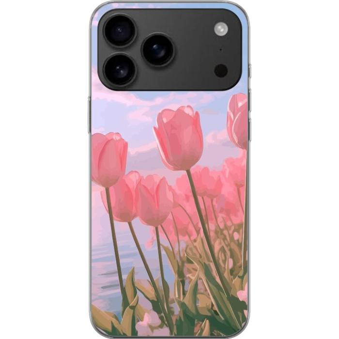 iSecrets - Mobilskal till Apple Apple iPhone 17 Pro Max med Rosa Tulpaner