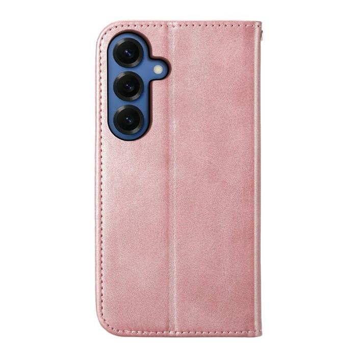 OEM - Plånboksfodral för Samsung Galaxy S26 Plus Konstläder med handledsrem - Roséguld
