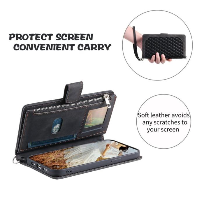 OEM - Plånboksfodral för Samsung Galaxy S26 Plus Konstläder med handledsrem - Svart