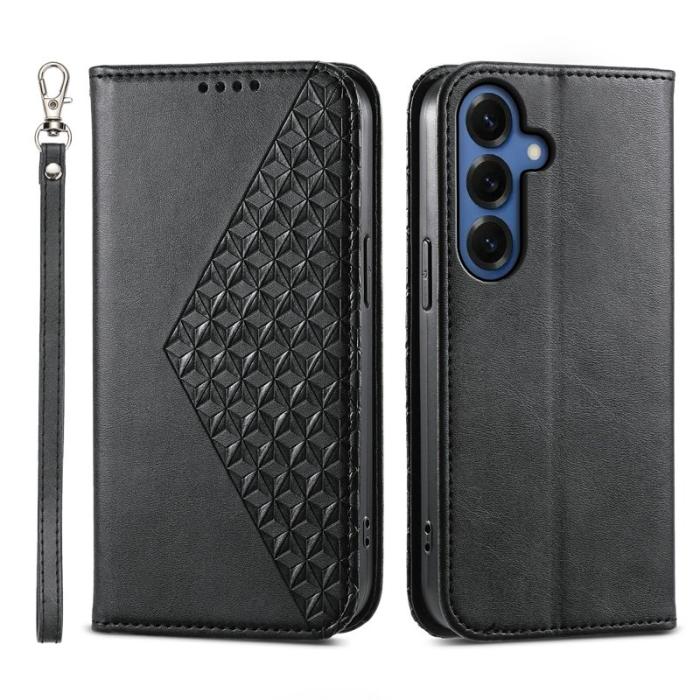 OEM - Plånboksfodral för Samsung Galaxy S26 Plus Konstläder med handledsrem - Svart