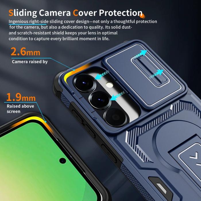 OEM - Mobilskal för Samsung Galaxy S26 PC + TPU Kickstand - Blå