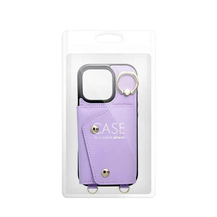 A-One Brand - iPhone 16 Pro Max Mobilskal Wonder Korthållare - Lila