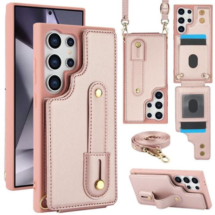 OEM - Mobilskal för Samsung Galaxy S26 Ultra Kickstand Kortfack TPU - Roséguld