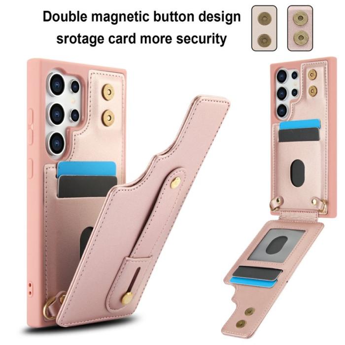 OEM - Mobilskal för Samsung Galaxy S26 Ultra Kickstand Kortfack TPU - Roséguld