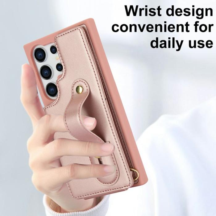 OEM - Mobilskal för Samsung Galaxy S26 Ultra Kickstand Kortfack TPU - Roséguld