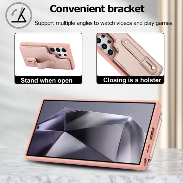 OEM - Mobilskal för Samsung Galaxy S26 Ultra Kickstand Kortfack TPU - Roséguld