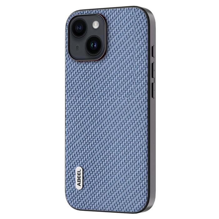ABEEL - ABEEL Mobilskal till iPhone 14 Plus Carbon Fiber Blå