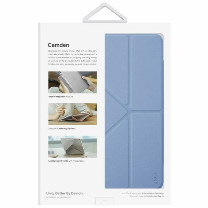 UNIQ - UNIQ iPad 10.9 (2022) Fodral Camden Antimicrobial - Blå