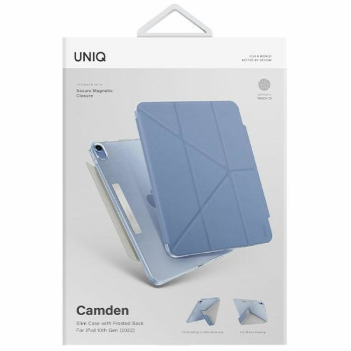 UNIQ - UNIQ iPad 10.9 (2022) Fodral Camden Antimicrobial - Blå
