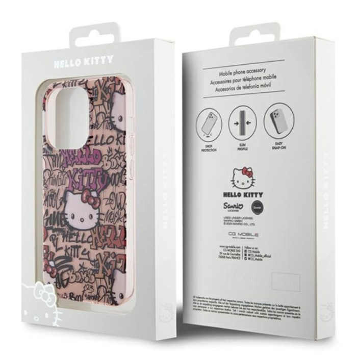 Hello Kitty - Hello Kitty iPhone 13 Pro Max Mobilskal Tags Graffiti - Rosa