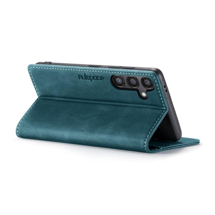 AUTSPACE - AUTSPACE Samsung Galaxy S25+ Wallet Fodral KonstLäder - Blå
