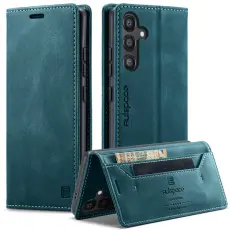 AUTSPACE - AUTSPACE Samsung Galaxy S25 Wallet Fodral KonstL&auml;der - Bl&aring;