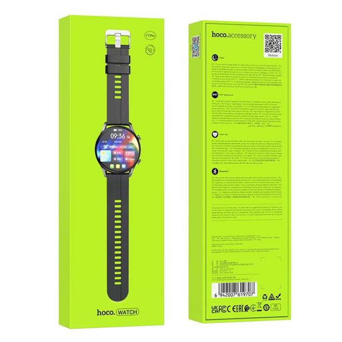 Hoco - Hoco Smart Watch med samtalsfunktion Y7 Pro - metallgrå