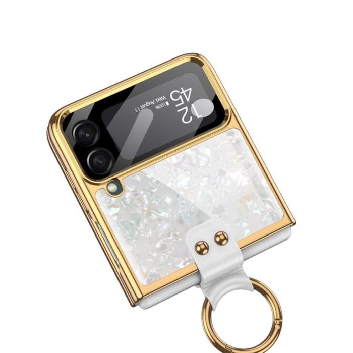 UTGATT1 - Galaxy Z Flip 4 Skal Mood Ring - Rosa/Guld
