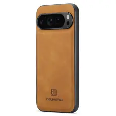 DG.MING - DG.MING Mobilskal till Google Pixel 9 Pro XL PU L&auml;der Hybrid Brun
