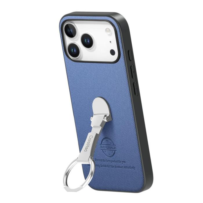 CASENEO - D.G Ming iPhone 17 Pro Fodral KonstLäder - Blå