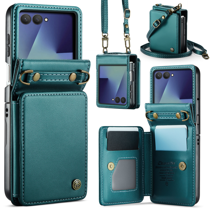 Caseme - CASEME Galaxy Z Flip 7 Plånboksfodral RFID Blocking C22 - Grön