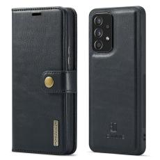 DG.MING - DG.MING Samsung Galaxy A53 5G Pl&aring;nboksfodral &Auml;kta l&auml;der Flip Svart