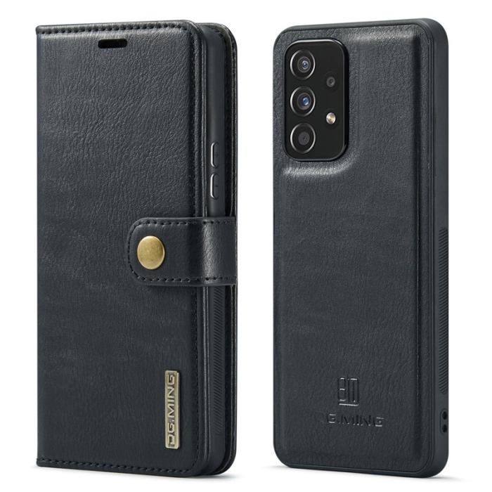 DG.MING - DG.MING Samsung Galaxy A53 5G Plånboksfodral Äkta läder Flip Svart