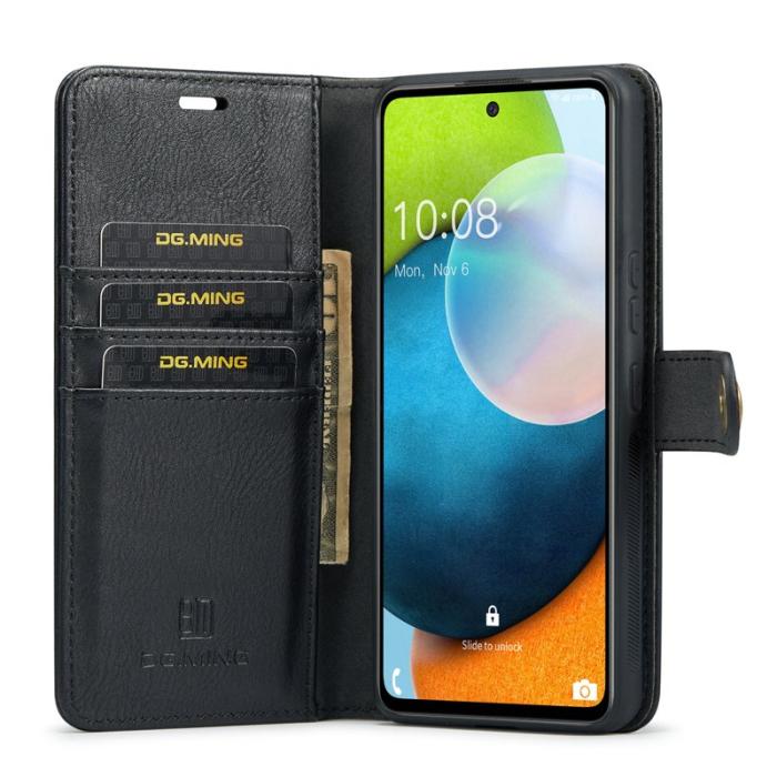 DG.MING - DG.MING Samsung Galaxy A53 5G Plånboksfodral Äkta läder Flip Svart