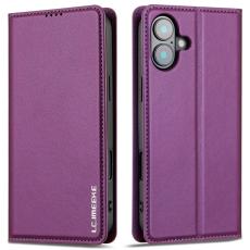 LC.imeeke - LC.IMEEKE L1 Series iPhone 16 Plus Pl&aring;nboksfodral Konstl&auml;der - Lila