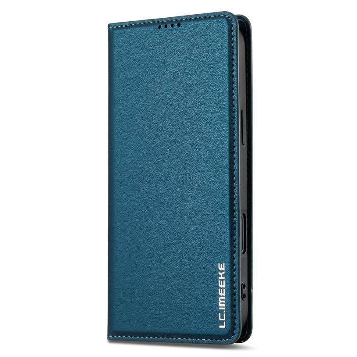 LC.imeeke - LC.IMEEKE L1 Series iPhone 16 Plus Plånboksfodral Konstläder - Blå