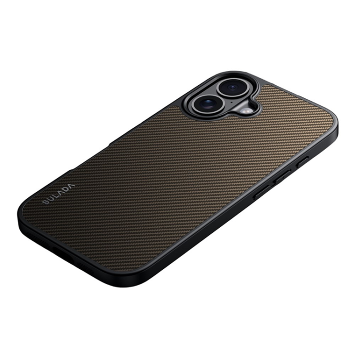 SULADA - SULADA iPhone 17 Mobilskal MagSafe Metal Lens Frame - Brun