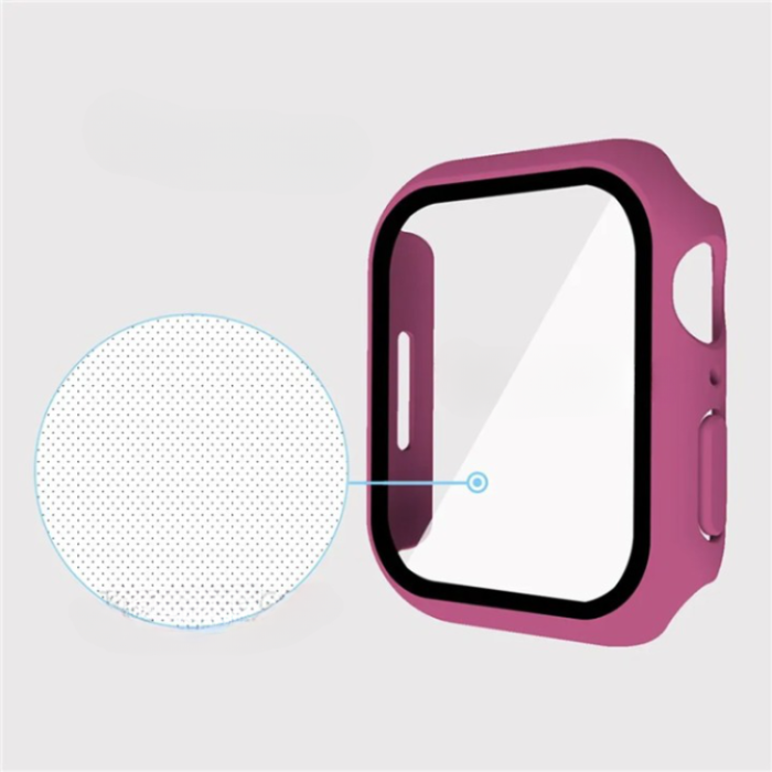 OEM - 2-i-1 Skal med Hädat glas Apple Watch 7/8 (45mm) - Rosa
