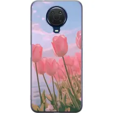 Gustaf - Mobilskal till Nokia G20 med Rosa Tulpaner