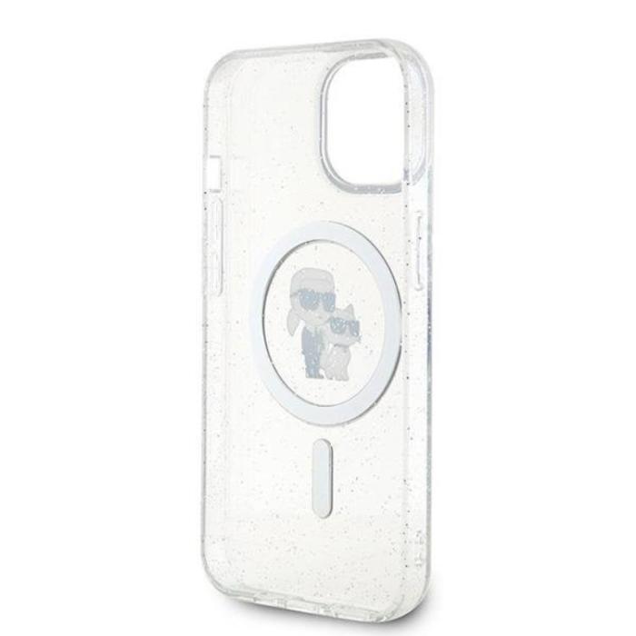 KARL LAGERFELD - Karl Lagerfeld iPhone 15 Plus Mobilskal Magsafe Glitter - Clear