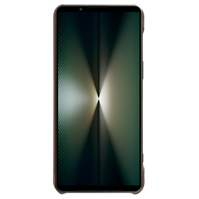 A-One Brand - Sony Xperia 1 VII Mobilskal Calfskin Texture PU-Läder - Brun