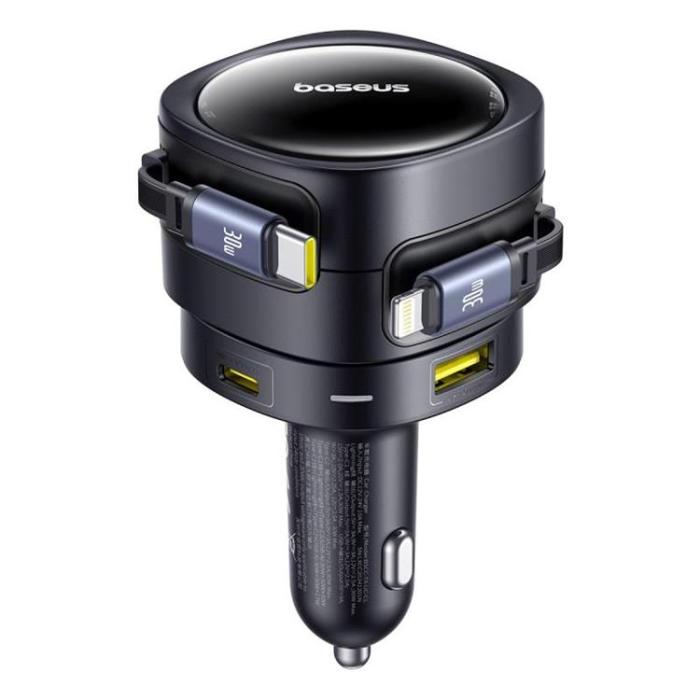 BASEUS - Baseus PD Billaddare 90W USB-C - USB-A - Svart