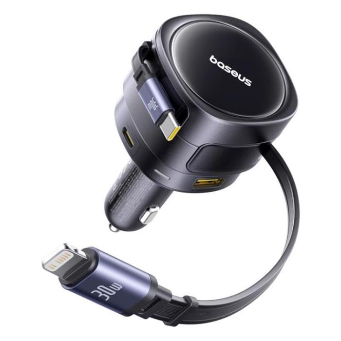 BASEUS - Baseus PD Billaddare 90W USB-C - USB-A - Svart