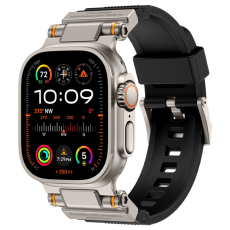 A-One Brand - Apple Watch 42/44/45/46/49mm Armband Silikon - Svart